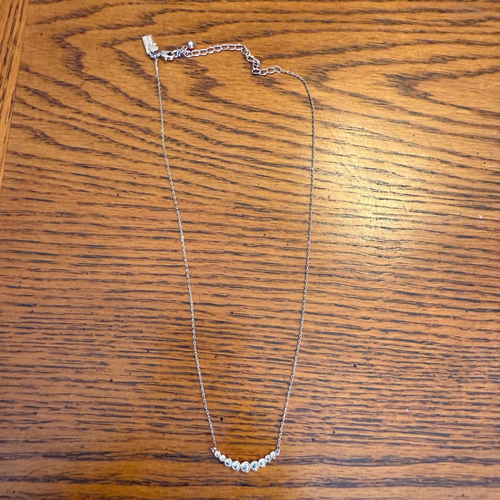 Kate Spade Silver Necklace with Crystal Details